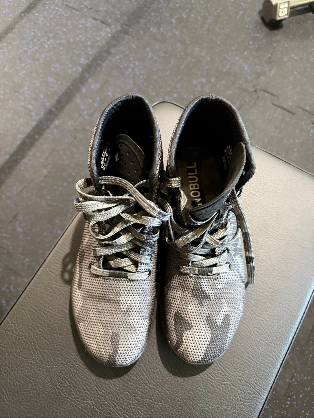 NOBULL Black Grey Camo Knit Trainer